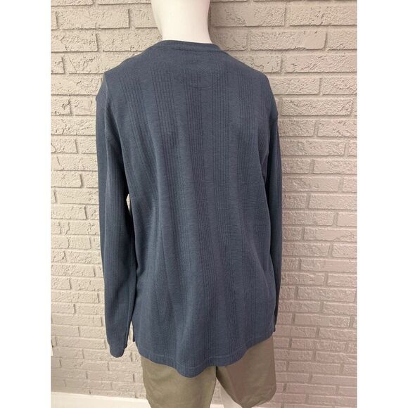 Van Heusen Men Blue Long Sleeve Crew Neck Ribbed Sweater Size XL - Picture 2 of 9